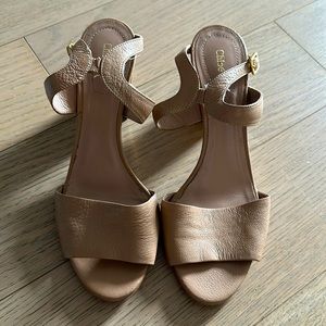 Chloe Sandal with gold detail on heel